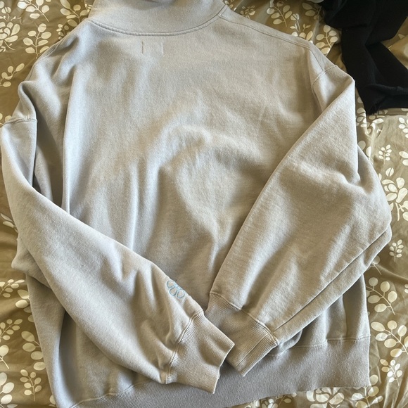 Grey oversized zip sweatershirt Mushroom connection - Picture 4 of 5
